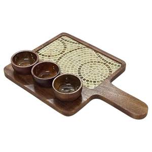 จานเสิร์ฟทำจากไม้ตกแต่งโต๊ะรับประทานอาหารในชีวิตประจำวันสำหรับรับประทานอาหาร - Product Image 1