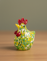 Figurine de poule en verre artisanale écologique, style Art Déco, pour décoration de table, cadeau d'anniversaire, maison, bureau, cristal