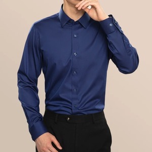 100% coton biologique respirant hommes chemises Design élégant en gros chemises habillées de haute qualité personnaliser chemises décontractées - Product Image 1