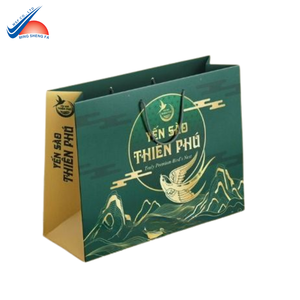 Sac en papier de luxe imprimé sur mesure avec poignée | Sac cadeau recyclable pour la vente au détail et l'emballage - Product Image 2