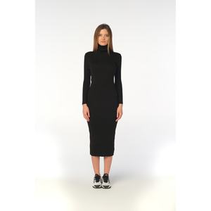 Abito a canotta aderente in maglia nera Casual da indossare tutti i giorni - Product Image 2