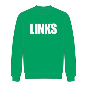 Il link ha incorporato felpa di cotone verde con ciniglia bianca ricami nero civica e professionale organizzazione abbigliamento - Product Image 2