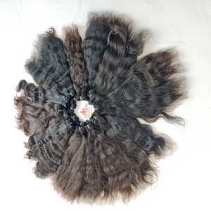 Temple Indian Virgin Bundle machine double trame vague tissage traitement aucun vente en gros cuticule aligné Extensions de cheveux humains - Product Image 3