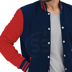 Lightweight High Performance Winter Letterman <b>Jacket</b> with Stand Collar and Front Logo Warm Insulated Fabric for Outdoor Use - Product Image 5