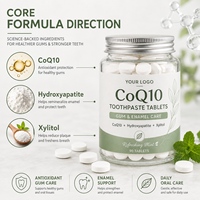 Fabricant de comprimés de dentifrice personnalisés au CoQ10 pour le soin des gencives, sans fluorure, à l'hydroxyapatite