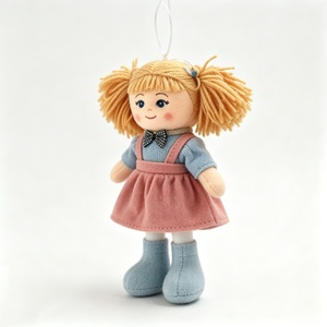 customized plush girl <b>doll</b> charm,small hanging plush <b>doll</b>,Mini rag <b>doll</b> ornament,blonde pigtail cloth <b>doll</b>,fabric stuffed <b>doll</b> - Product Image 2