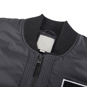 Chaqueta bomber vintage de otoño para hombre a prueba de viento con cremallera frontal patrón sólido procesamiento terminado - Product Image 3