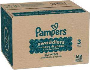Pañales Pampers Swaddlers, Talla 3 (13-26 lbs), 168 Unidades, Absorbentes, Mantienen al Bebé Seco y Cómodo, Seguros para la Piel, Desechables - Product Image 2