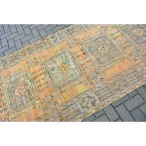 พรมวินเทจขนาด 4.2x11.1 ฟุต สีส้ม พรมโมร็อกโกตุรกี ทำจากขนสัตว์ - Product Image 5