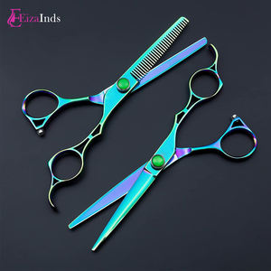 Gran oferta, tijeras de peluquero de acero inoxidable EIZA INDS hechas a medida, tijeras de corte de pelo coloridas para uso de belleza, venta al por mayor - Product Image 3