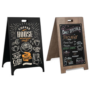 <span class=keywords><strong>Tableau</strong></span> noir pour l'extérieur <span class=keywords><strong>Tableau</strong></span> à menus pliable Panneau en bois à cadre en A Panneaux double face pour trottoirs <span class=keywords><strong>Tableau</strong></span> magnétique - Product Image 3