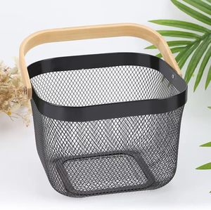 Multi-Functional Hanging Kitchen Organizer <b>Basket</b> Metal Fruit Bin for <b>Food</b> Storage - Product Image 6
