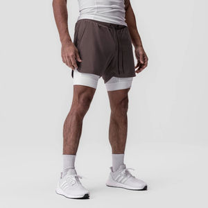 Pantalones cortos deportivos de patrón sólido de moda para hombre para gimnasio de playa y ropa informal Fitness Joggers para culturismo y jogging corto - Product Image 5