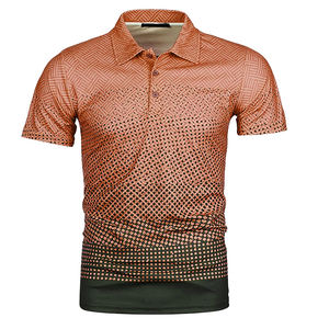 Polos à col rabattu avec impression par sublimation Nouveau style de polo à manches courtes respirant pour homme - Product Image 5
