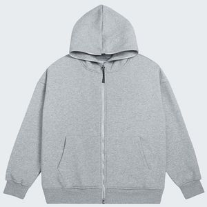 เสื้อฮู้ดซิปแบรนด์อเมริกา ปี 2025 สีพื้น ผ้าฟลีซ MOQ ต่ำ ราคาสมเหตุสมผล คุณภาพ 100% มีหลายขนาดและหลายสีให้เลือก - Product Image 3