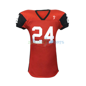 Conjunto de camiseta de fútbol americano personalizado talla XL para Hombre Ropa Deportiva de poliéster transpirable de alta calidad con pantalones cortos lisos uniforme de fútbol - Product Image 2