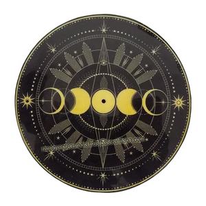 Brûleur d'encens en bois à motif géométrique, écologique, en forme d'étoile d'anis, avec récupérateur de cendres océanique, plateau décoratif pour bâtonnets d'encens pour la maison - Product Image 1