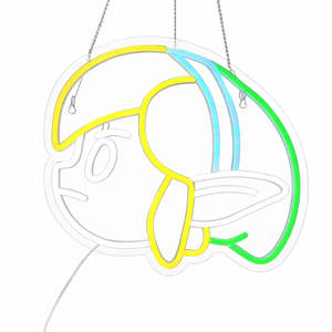 Illuminated <b>Neon</b> <b>Sign</b> for Office Building Green Yellow LED <b>Lighting</b> Zelda Link AC Transformer for Wedding Use Plastic Letter - Product Image 2