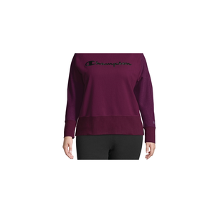 Felpa in maglia viola da donna Champion taglie forti 1X per fitness e tempo libero - Product Image 2