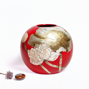 Jarrón de Laca Tradicional de Arte Popular Vietnamita Hecho a Mano, Ecológico, Material Natural, Artesanía para Almacenamiento Diario en el Hogar - Product Image 3