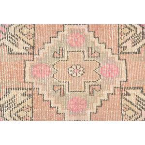 พรมขนแกะตุรกีสีเบจสีชมพู14x29ft วินเทจทำมือพื้นที่ขนาดใหญ่รูปสี่เหลี่ยมผืนผ้าการเย็บปะติดปะต่อกันรูปแบบห้องโถงนามธรรมสำหรับห้องวัยรุ่น - Product Image 5