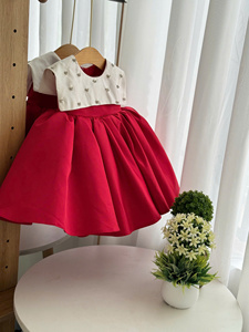 Vestido de cumpleaños de niña al por mayor de 1 año viene con opción de muchos colores tela de tafetta para actuaciones y otras ocasiones - Product Image 3