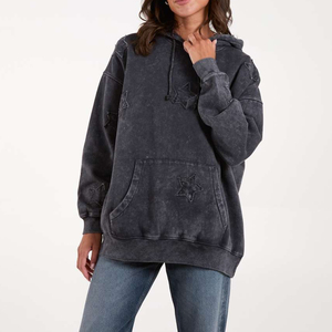 Sudadera con Capucha Larga Informal de Invierno para Mujer, con Forro Polar, Logotipo Frontal, Transpirable, de Secado Rápido, Color e Impresión Personalizados - Product Image 4