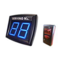 Système de gestion des files d'attente en extérieur, écran vidéo LED - Bleu, télécommande sans fil à 2 chiffres pour les magasins de détail et les bureaux
