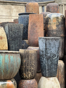 Atlantis Sandblasted Old Planter Poterie Pot à oeufs Urne cylindrique pour la maison et le jardin - Product Image 2