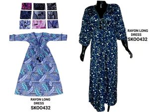 Nouvelle robe saree bohème haute couture pour femmes antistatique et confortable avec décoration de bouton prête à expédier - Product Image 2