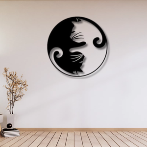 Décoration murale moderne en métal découpé au laser pour chat, charmante décoration murale pour la maison, suspension décorative pour salon et chambre à coucher - Product Image 6