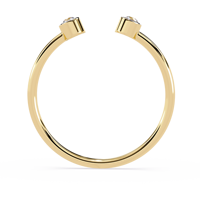 Anillo de media eternidad SHREERAJ SOLITAIRE con diamante natural de talla brillante de 0.08 quilates certificado por IGI, oro macizo de 14K/18K, anillo de boda con espacio abierto