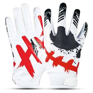 Gants de receveur de football américain en silicone bicolore de haute qualité, respirants, pour joueurs jeunes et adultes - Product Image 3