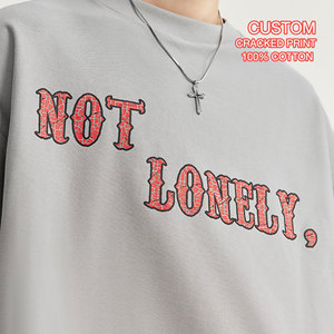 Camiseta de Algodón para Hombre STREETLAB, Cuello Redondo, Manga Corta, Corte Regular, Estampado Personalizado con Efecto Agrietado, 100% Algodón, Ropa Casual - Product Image 1