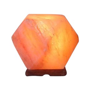 Lampe élégante en diamant sculpté dans le sel de l'Himalaya de la plus haute qualité de Sian Enterprises, au toucher réel, qui améliore l'éclairage naturel de votre espace. - Product Image 1