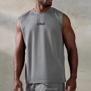 Chalecos acanalados de color sólido con logotipo personalizado, camiseta sin mangas de algodón transpirable, camiseta sin mangas acanalada sin costuras al por mayor para hombres, camiseta sin mangas de alta calidad - Product Image 6