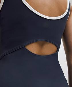 Vestido de Tenis sin Mangas de Alta Calidad para Mujer, Transpirable, Ligero, Ropa Deportiva de una Pieza, Diseño Deportivo, Logotipo en la Cintura Delantera, 4 Direcciones - Product Image 5