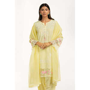 Traje Casual de Chifón Bordado para Mujer, 3 Piezas, para Verano, 100% Poliéster Transpirable, IPSTD-44737 - Product Image 5