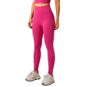 Leggings de fitness élastiques pour femmes les plus vendus personnalisés couleur Pure taille haute tricot équipement maigre séchage rapide respirant - Product Image 3