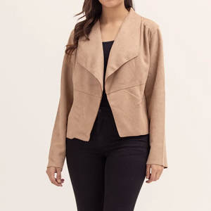 Veste en cuir personnalisée en gros en cuir suédé conception de logo sur mesure veste en cuir suédé pour femmes - Product Image 1
