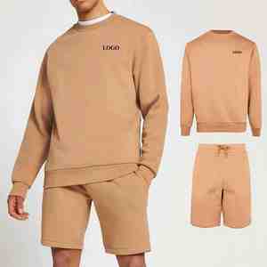 2025 conjuntos gemelos personalizados pantalones cortos de chándal para hombres ropa informal a juego camiseta y pantalones cortos último diseño de moda Color azul cielo al aire libre - Product Image 6