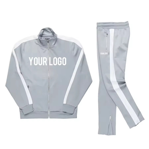 Streetwear Custom Logo Printed Hooded Solid Unisex Tracksuit 100% <b>Polyester</b> Sports Jogging Breathable Quick Dry - Product Image 3