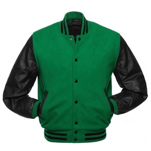 2024 chaquetas universitarias con bordado de letras personalizadas, fabricante de ropa, chaquetas de béisbol en blanco informales para hombres reales - Product Image 1