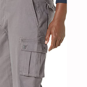 Pantalon cargo décontracté brodé pour homme - Durable, 100% coton, imperméable, design multi-poches pour le travail et les voyages - Product Image 5