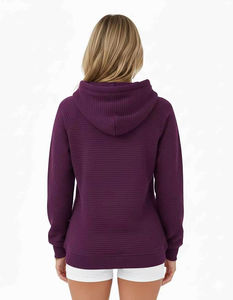 Sweat-shirt à capuche oversize pour femme, mode décontractée de rue, coupe ample, tissu velours doux et chaud, sweat-shirt d'hiver, logo frontal OEM - Product Image 3