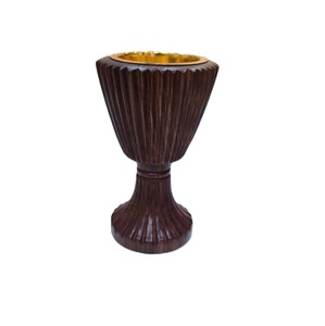 Handcrafted Traditional Arabic Sandalwood Incense Holder <b>Wooden</b> Bakhoor <b>Burner</b> Brass Inlay Bowl Eco-Friendly Durable Home - Product Image 2
