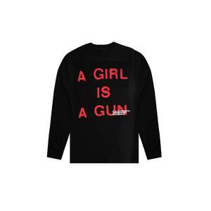 Camiseta de Manga Larga Girl Is Gun, Corte Ajustado Informal, 100% Algodón y Elastano, Transpirable, Talla XL para Verano - Product Image 1