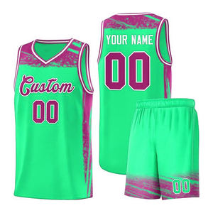 Ensemble de maillots de sport uniforme de basket-ball imprimé sur mesure pour l'entraînement sportif ensembles de vêtements de basket-ball respirants pour adultes - Product Image 5