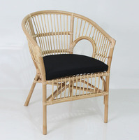 Chaise de loisirs moderne en rotin certifiée BSCI avec housse amovible – Mobilier pour la maison, le bureau, l'appartement, le salon, la salle à manger, l'hôtel