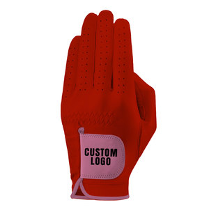 Gant de golf en microfibre violette pour droitier, logo personnalisé, fermeture auto-agrippante antidérapante, unisexe - Product Image 5